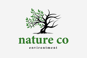 simple nature tree logo vector icon