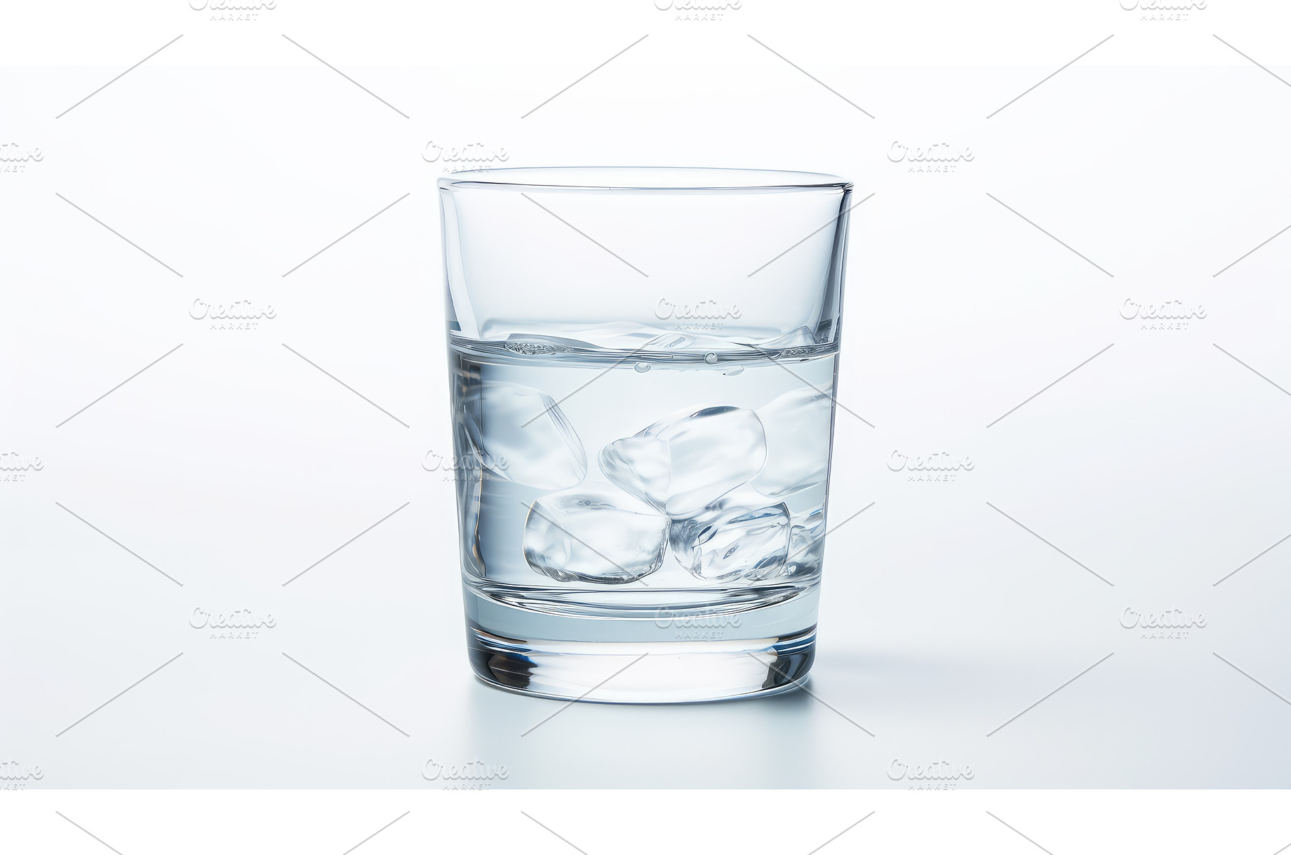 cold water glass isolated ai, a Food & Drink Photo by pikepicture