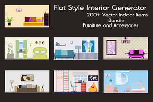 Interior Generator- 200+ Vector Indo, an Object Illustration by Kseniya-Omega