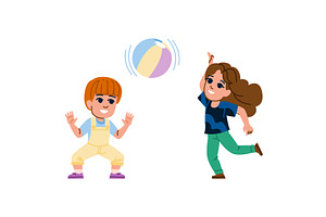 Happy children playing with, a Sport Illustration by pikepicture