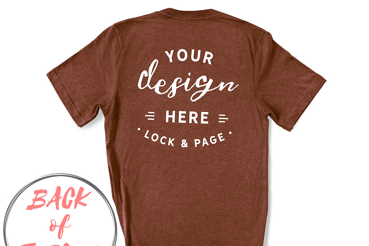 Back Of T-Shirt BC3001 Mockup Bundle, a Shirt Mockup by lock and page (Photo 64 of 88)