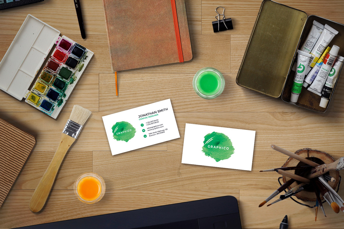 Simple Watercolor Business Card - 42, a Business Card Template by ND Design (Photo 7 of 13)