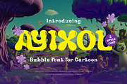 Ayixol - Display Bubble Font, a Handwritten Font by twinstd (Thumbnail 1 of 9)