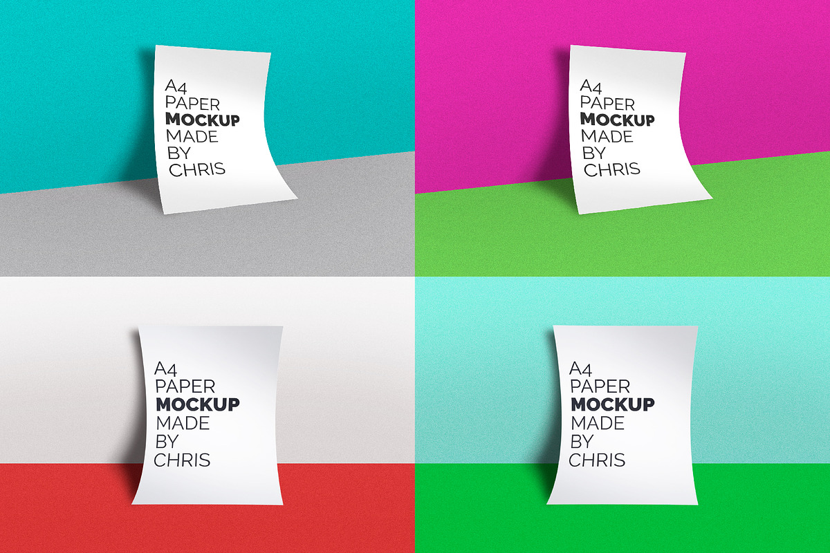 A4 Paper Mockups, a Print Template by Chris Broderick (Photo 5 of 5)
