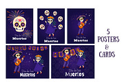 Cute Day of the Dead Set, a Seasonal Illustration by Bielousova Art (Thumbnail 6 of 9)