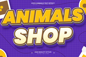 Funny Animals Editable Text Effect