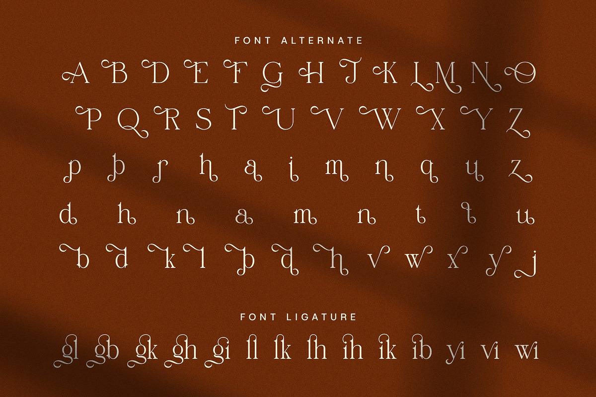 Jinglan Elegant Ligature Serif Font, a Serif Font by Elegant Font (Photo 8 of 8)