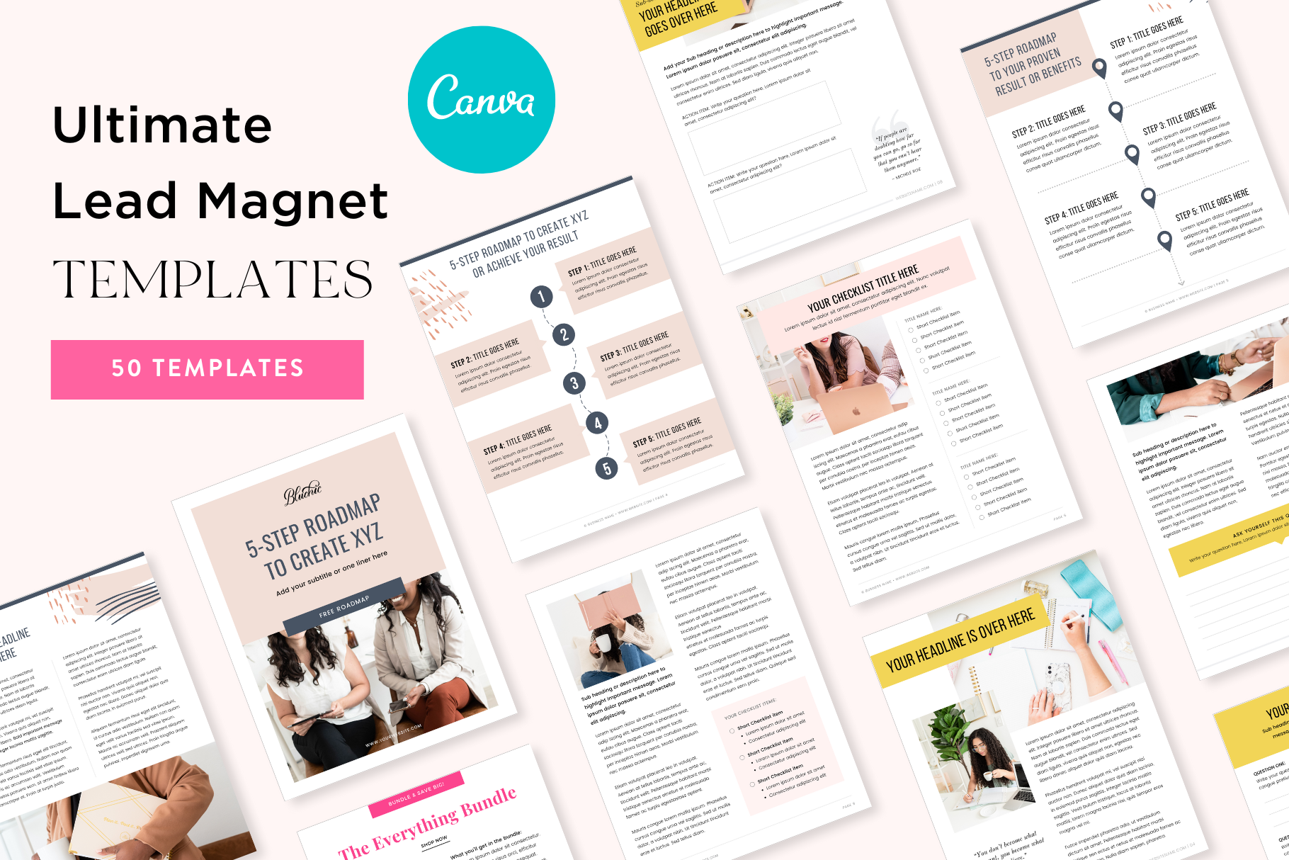 Ultimate Canva Lead Magnet Templates, a Magazine Template by Bluchic