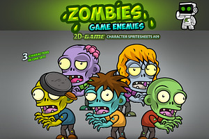 Zombies 2D Game Character Sprites 09