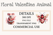 Floral Valentine Animal Clipart, an Illustration by Designworld (Thumbnail 4 of 10)