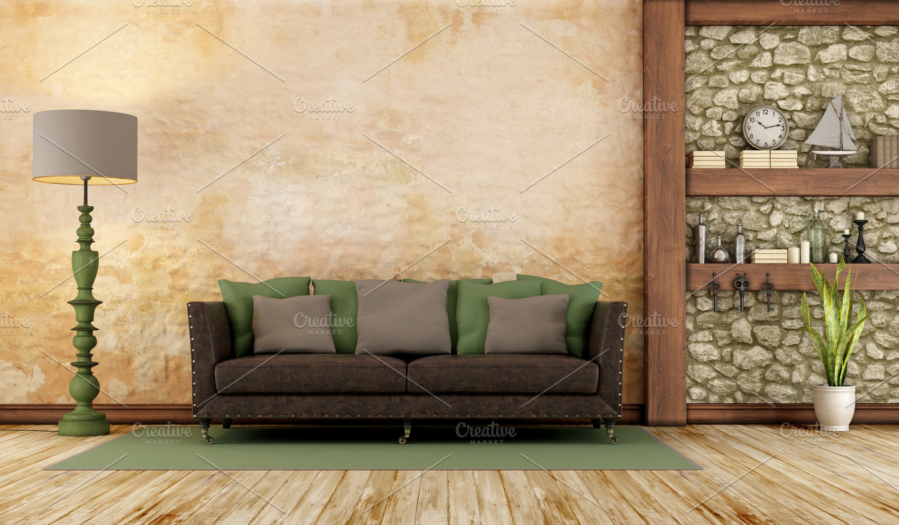 Retro living room, an Architecture Photo by Archideaphoto