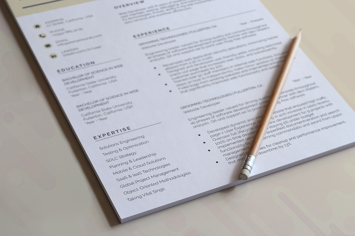 Resume Template, a Resume Template by DesignDevisers (Photo 8 of 10)