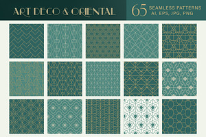 65 Art Deco Geometry Vector Patterns