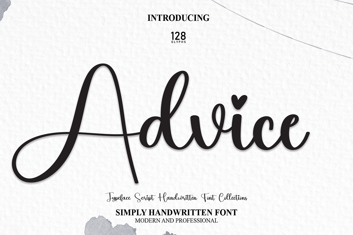 Advice | Script Font, a Script Font by Scratchones