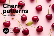 Cherry Patterns. 20 images, a Food Illustration by Handmadefont (Thumbnail 1 of 9)