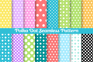 Polka Dot Seamless Pattern Bundle, a Pattern Graphic by Dream Creation