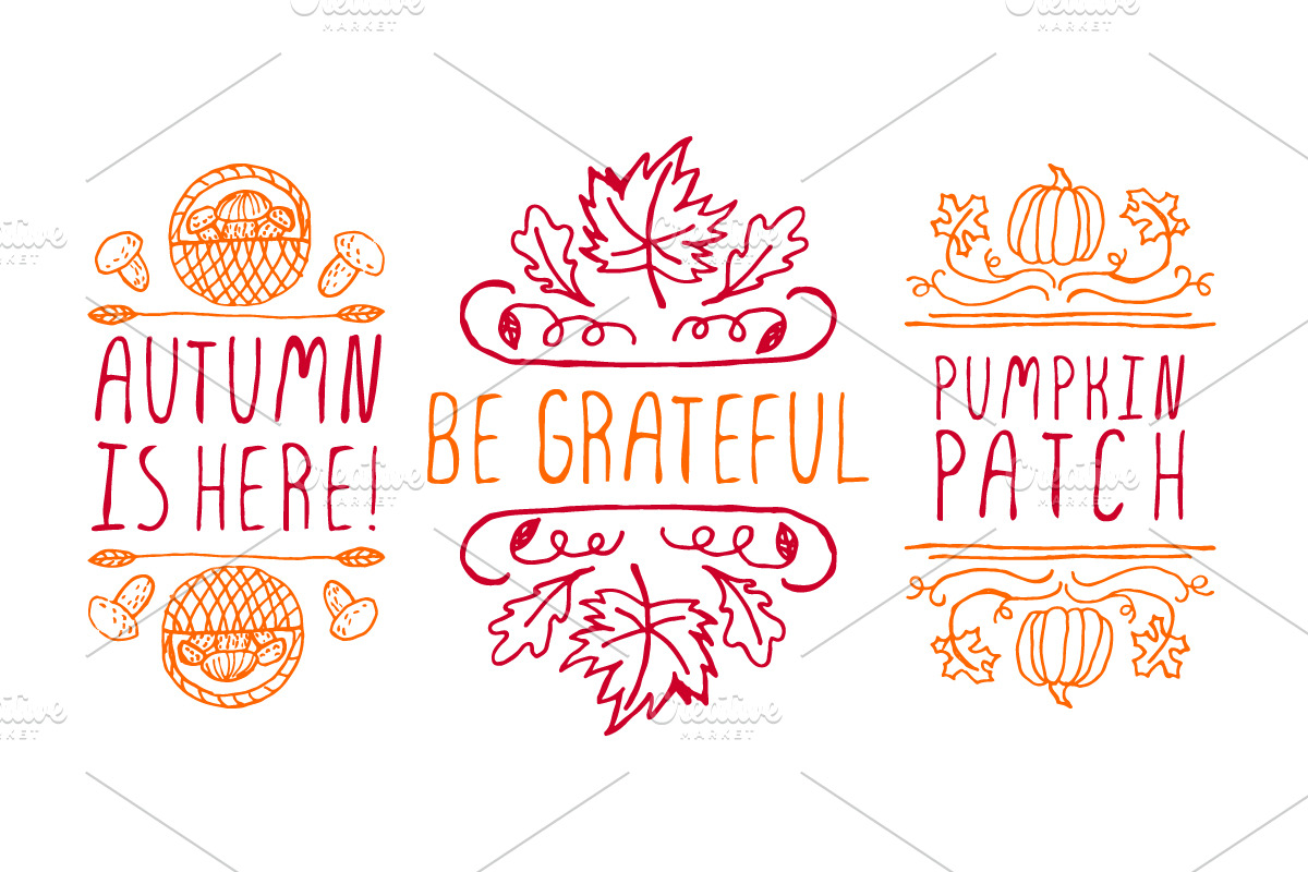 Fall season - handdrawn collection, an Illustration by AV Design (Photo 2 of 4)