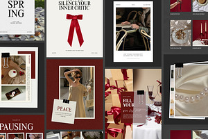 The Bordeaux Social Media Kit, a Social Media Template by Pani Temp.