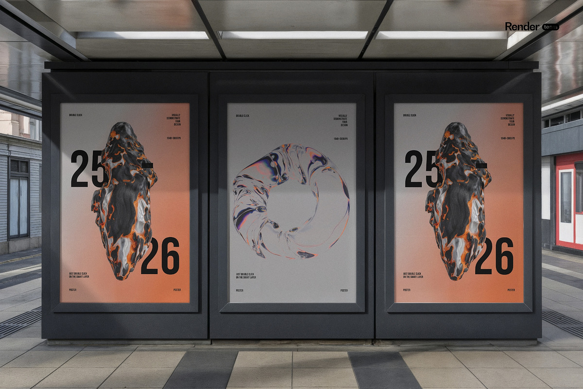 Advertising Poster Mockup Set, an Advertising Mockup by Renderteam (Photo 8 of 8)