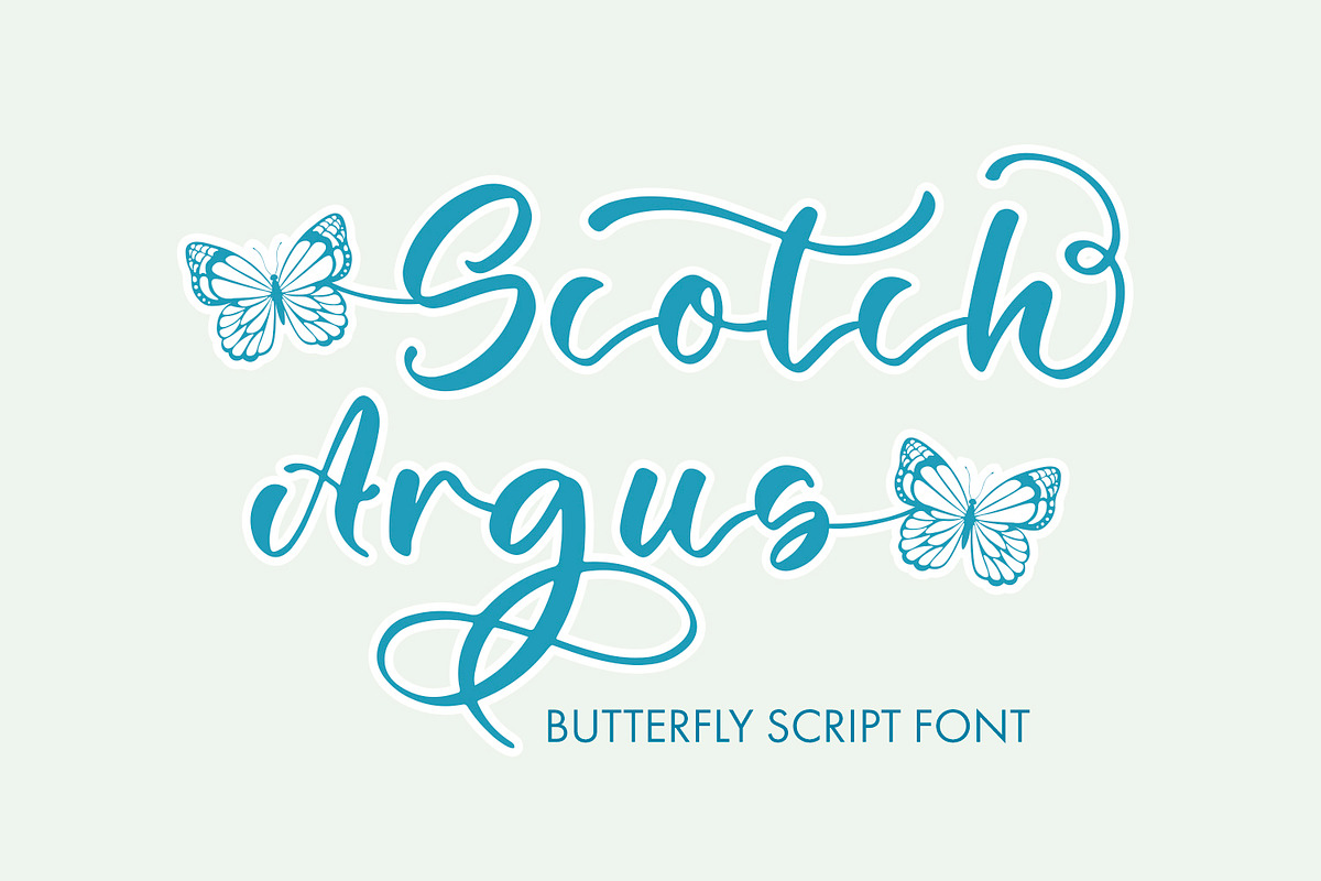 Scotch Argus Butterfly Script Font, a Handwritten Font by Freeling Design House (Photo 1 of 6)