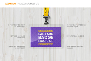 Lanyard Name Tag Badge Mockup