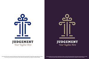 Court Judge Law Logo Design Icon, a Branding & Logo Template by Morvana Crew