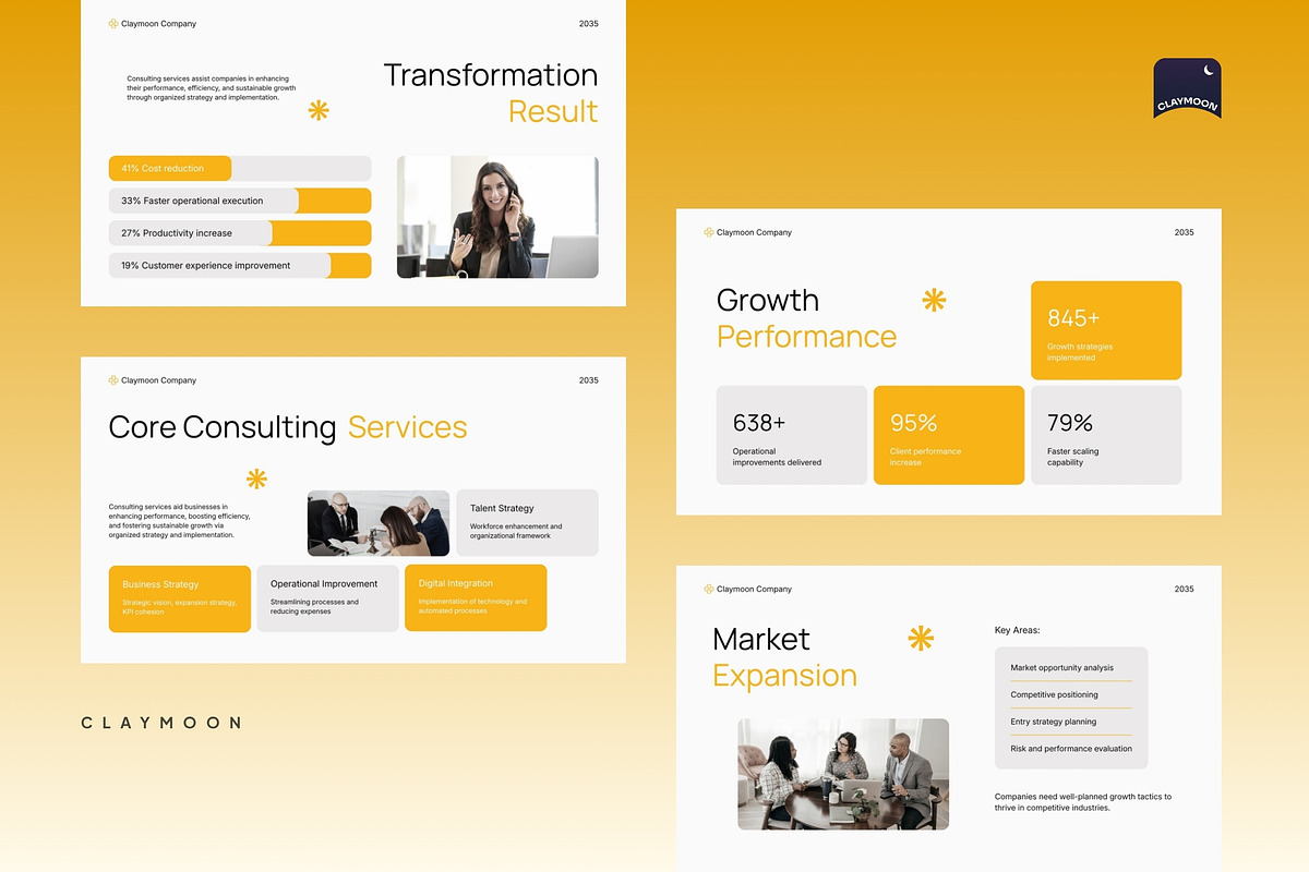 Consulting Pitch Deck Presentation, a Presentation Template by Claymoon Lab (Photo 6 of 7)