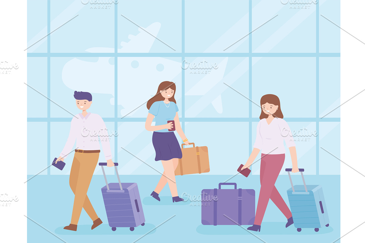 people business travel, an Illustration by studiogstock