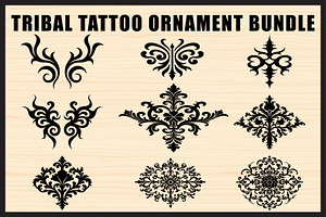 Black Tribal Tattoo Art Elements  bu, an Object Graphic by Creativeshirt