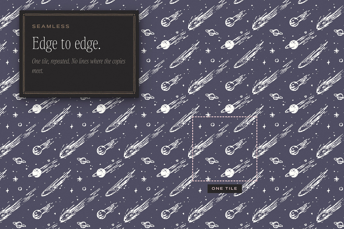 Night Sky Seamless Pattern Bundle, a Pattern Graphic by The October Creative (Photo 4 of 12)