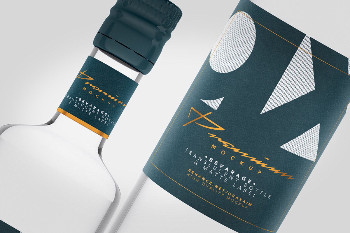 Beverage Bottle - Translucent, a Product Mockup by Graxaim Mock-up (Photo 1 of 6)