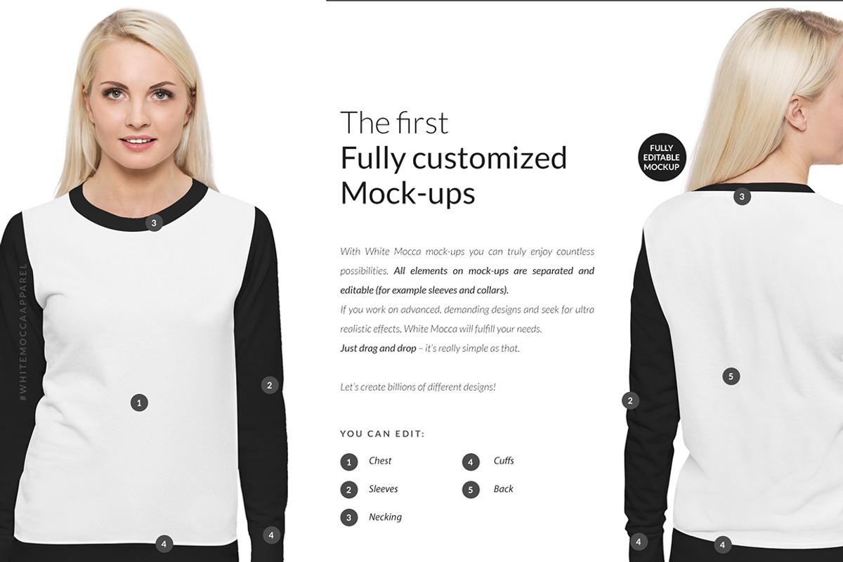 Women Sweatshirt Mock-ups Set DEMO, a Books & Magazine Mockup by Apparel_Mockups (Photo 6 of 24)