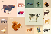 Set of Polygonal Animals, an Animal Illustration by blauananas (Thumbnail 4 of 7)