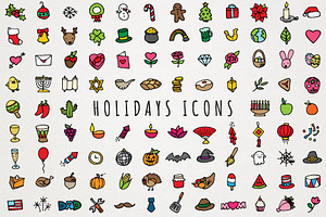 Holidays Icons, an Icon by Lemonade Pixel