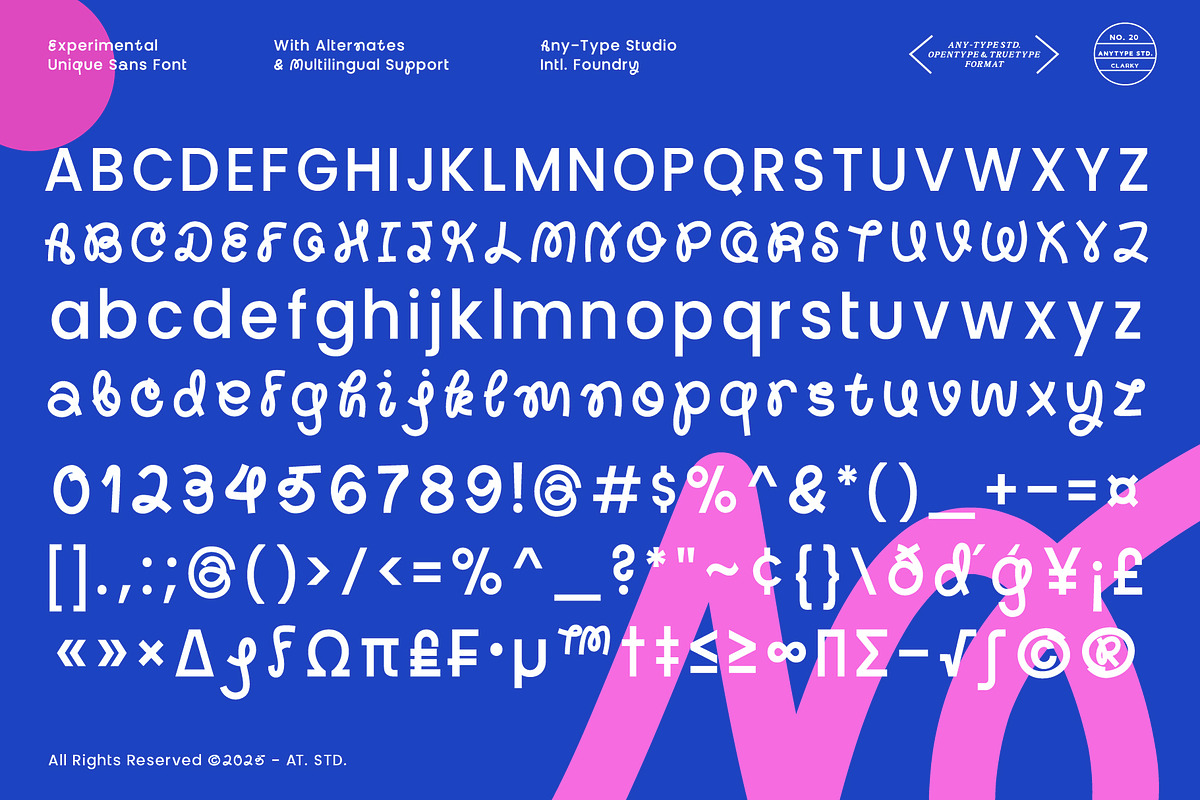 Clarky Playful Font, a Sans Serif Font by Any-Type® Foundry (Photo 8 of 8)