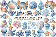 Undersea watercolor clipart, an Illustration by Sublimation Artist (Thumbnail 1 of 7)