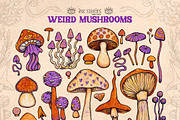 Weird Mushrooms, an Object Illustration by Ink Stories (Thumbnail 2 of 23)