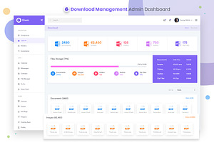 Downloads Management Admin Dashboard