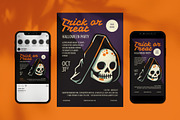 Halloween Poster + Social Media, a Social Media Template by Juru Rancang Graphic (Thumbnail 1 of 3)