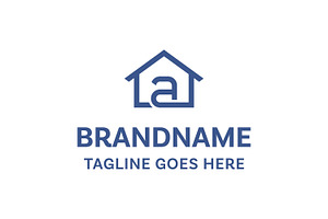 Letter A Home Simple Logo, a Branding & Logo Template by Pray Art Design Studio
