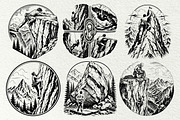 Rock Climbing Adventure Graphics, a Sport Illustration by DENIDigitalArtSudio (Thumbnail 4 of 9)
