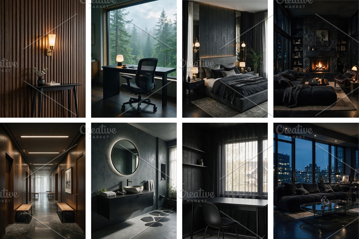Black Interior Stock Photos, an Architecture Photo by Selenique Studio (Photo 14 of 14)