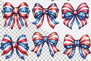 4th of July Patriotic Bow Clipart Bu, an Illustration by SVGArt (Thumbnail 2 of 9)