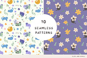 Cats and Flowers Illustrations, an Animal Illustration by AlekseliArt (Thumbnail 8 of 11)