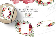 Sunset Burgundy Floral Set, an Illustration by Kim Thoa Designs (Thumbnail 2 of 8)