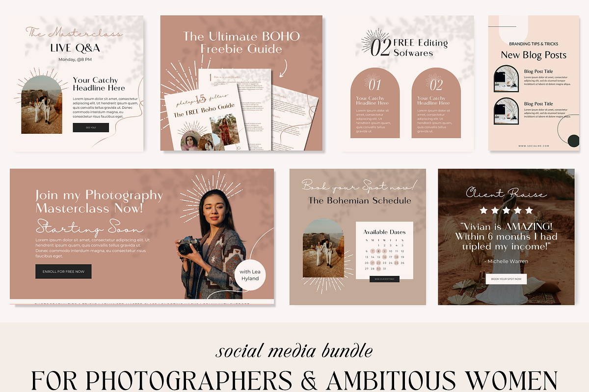 Facebook Post Cover Boho Canva, a Social Media Template by HerstedHertz (Photo 10 of 10)