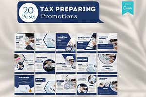 200 Tax Preparing Canva Templates