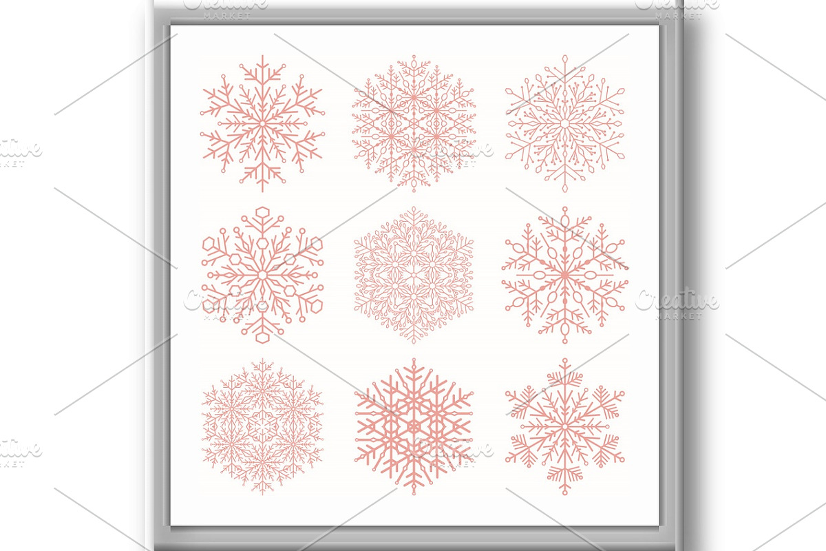 Set of Round Vector Snowflakes With, a Graphic by FineArtStudio (Photo 3 of 3)