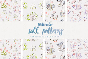 Watercolor Fall Patterns