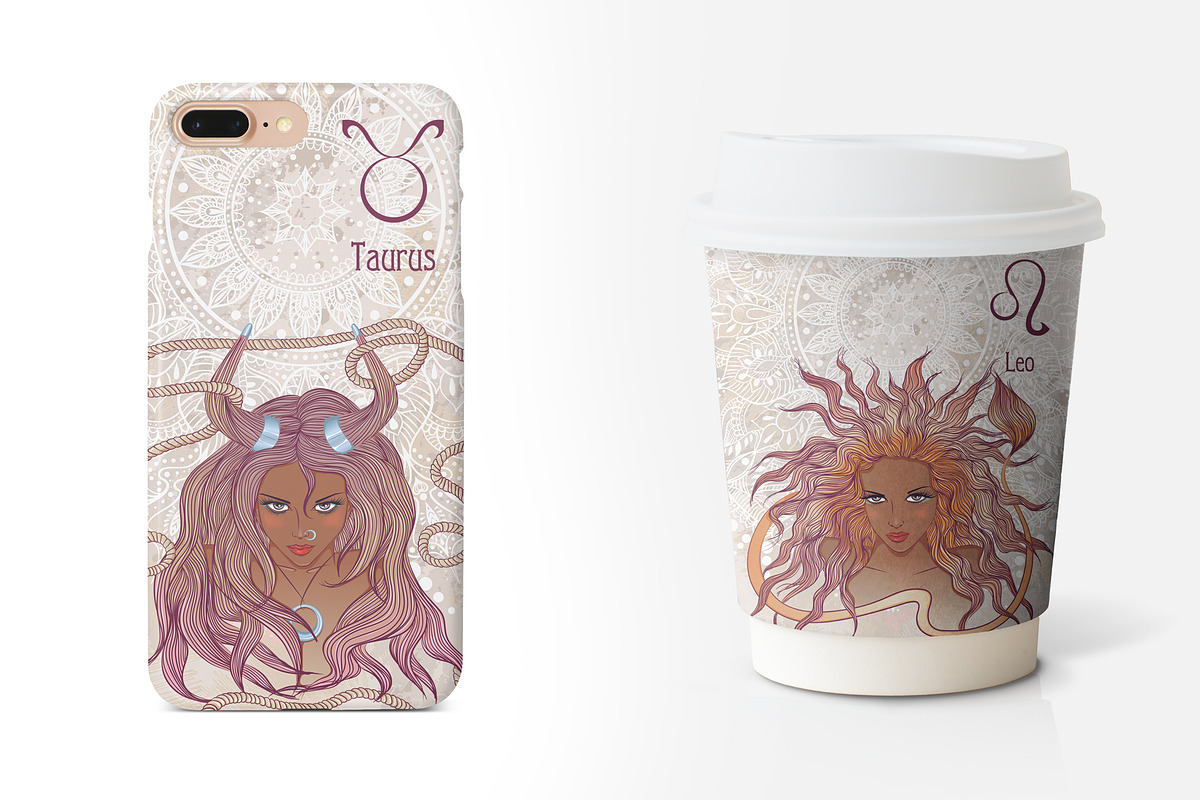 12 Zodiac Girl Hand Drawn Collection, a Healthcare Illustration by ennona_art (Photo 12 of 13)